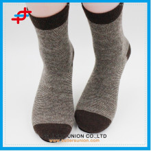 Angora-Wolle im neuen Stil Kaffee mit cremefarbenem Strick lässige warme individuelle Logo-Socken